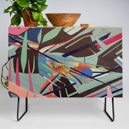 Music- Modern Abstract Geometric Credenza