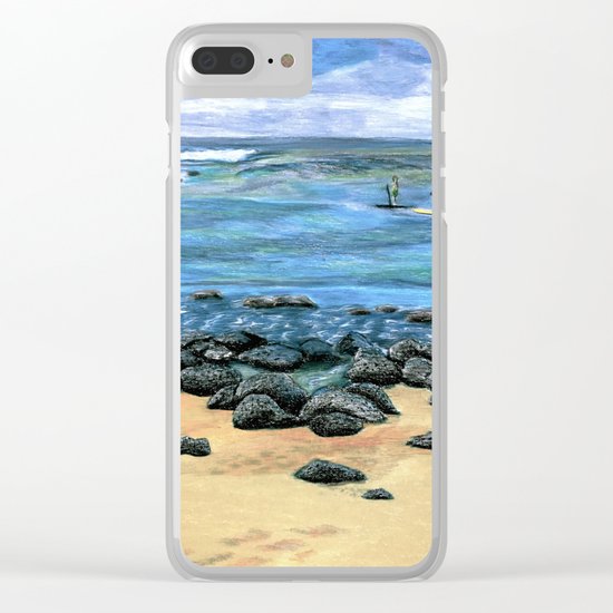 Poipu Beach Landscape Clear iPhone Case