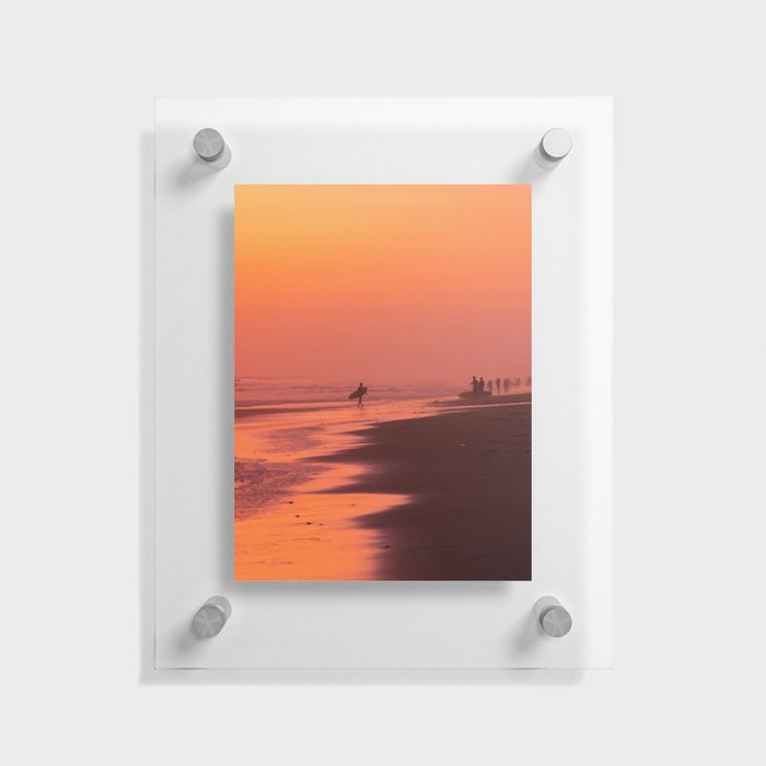 Surf Beach Walk Floating Acrylic Print