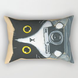 Kitty With a Camera Rectangular Pillow
