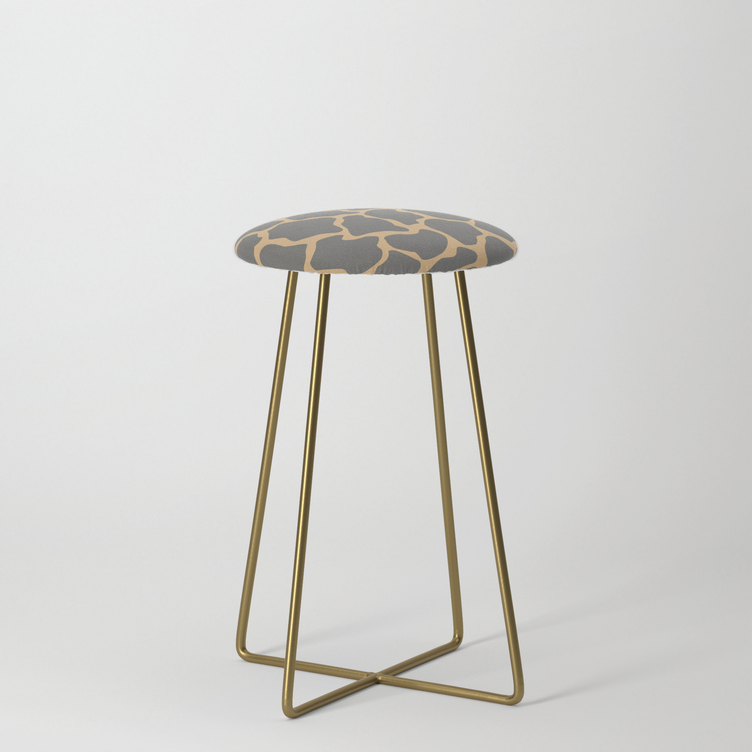 Safari Bar Stools, Safari Giraffe Print Gray Beige Counter Stool By Serigraphonart Society6
