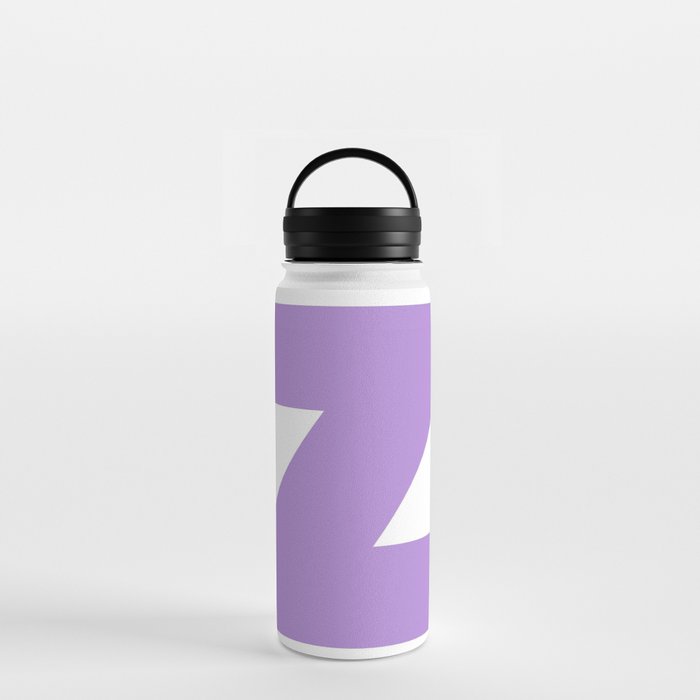 Z (Lavender & White Letter) Water Bottle