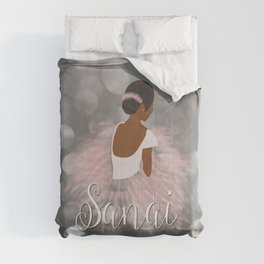 Sanai Ballerina Comforters | Digital, Dance, Graphicdesign, Name, Africanamerican, Tutu, Ballet, Sanai, Ballerina, Personalized 