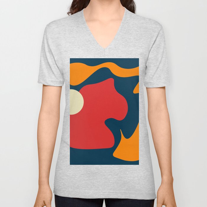 14  Abstract Shapes  211224 V Neck T Shirt