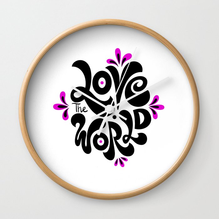 Love the world Wall Clock