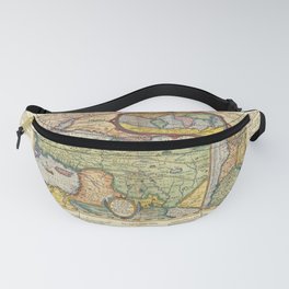 Vintage Map Print - 1624 map of the Ancient World based upon the Bible by Abraham Ortelius Fanny Pack