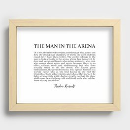 The Man In The Arena Recessed Framed Print
