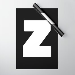 Z (White & Black Letter) Wrapping Paper