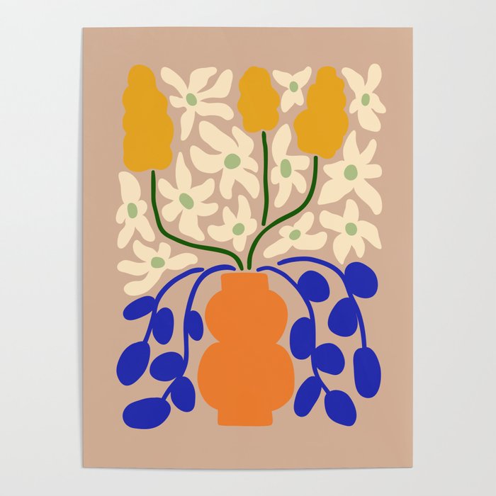 Abstract Flower Bouquet Poster