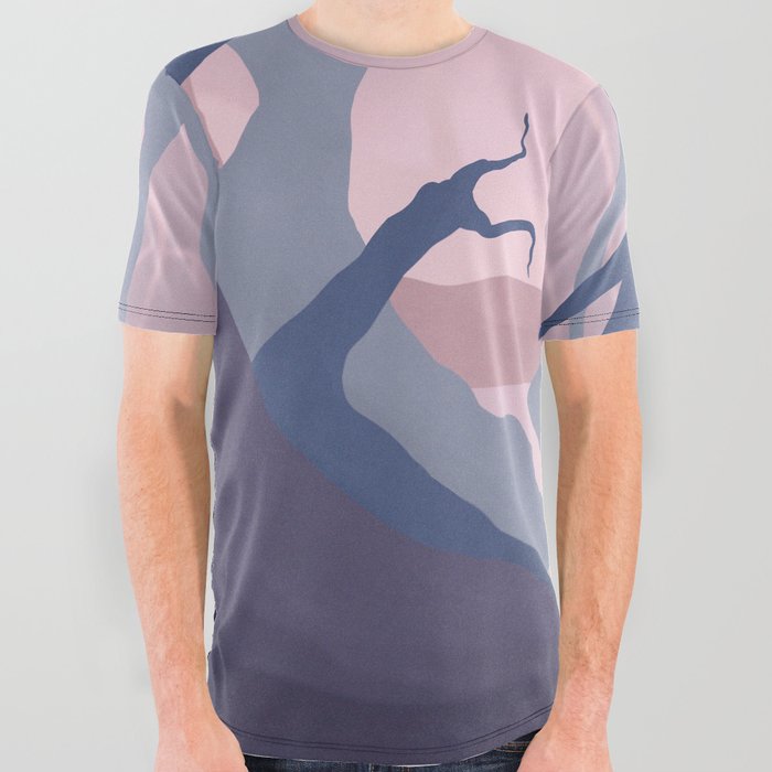 In the Depths of the Forest | Abstract Minimalist Art All Over Graphic Tee