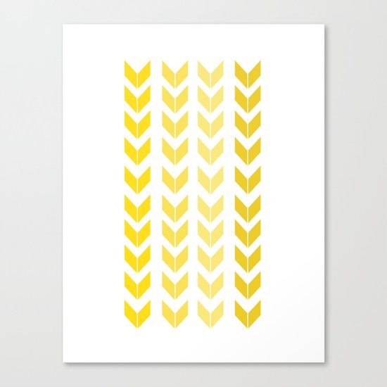 chevron yellow Canvas Print