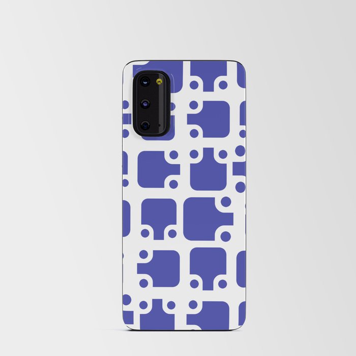 Mid Century Modern Abstract Pattern Navy Blue 1 Android Card Case