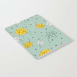 Narcissi in the Spring (Green) Notebook