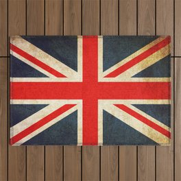 Vintage Union Jack British Flag Outdoor Rug