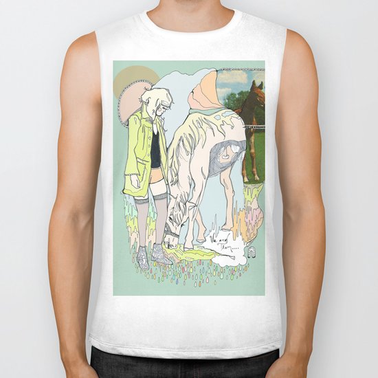 Us and Them: candy (horses) Biker Tank