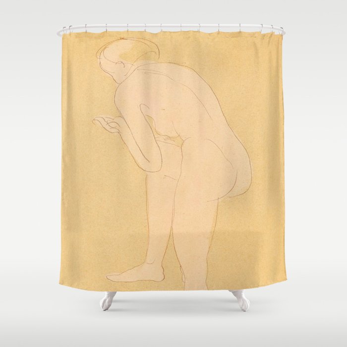 Nude Woman Sketch Shower Curtain
