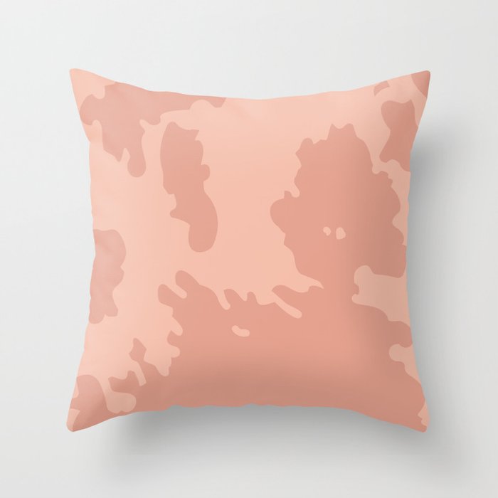 Soft Pink Cowhide Spots  Throw Pillow