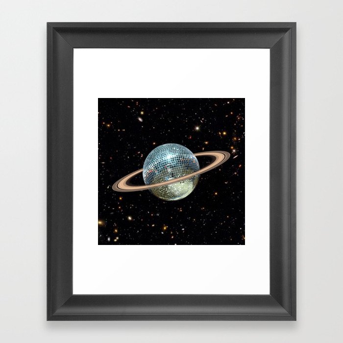 Saturn Disco II Framed Art Print