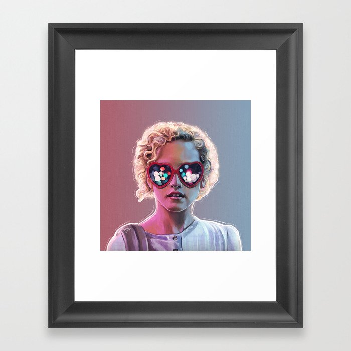 Electrick Girl Framed Art Print