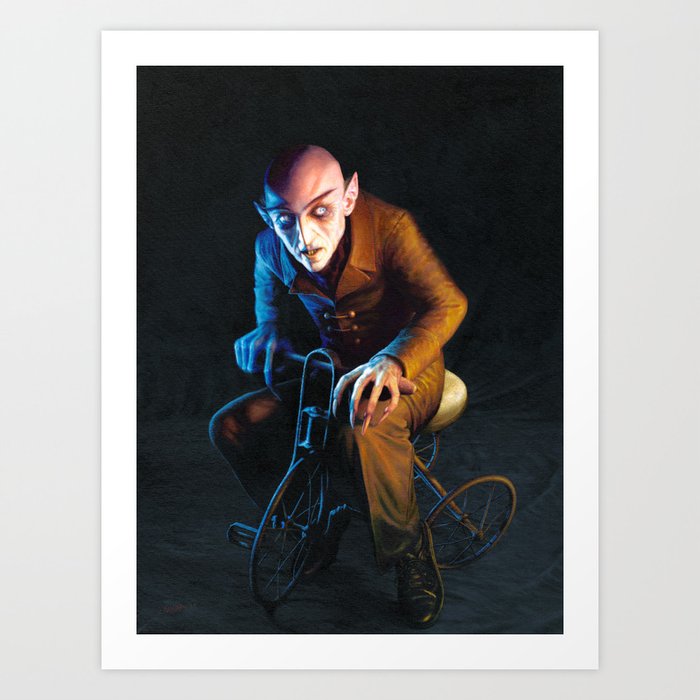 Nosferatu On A Tricycle Art Print