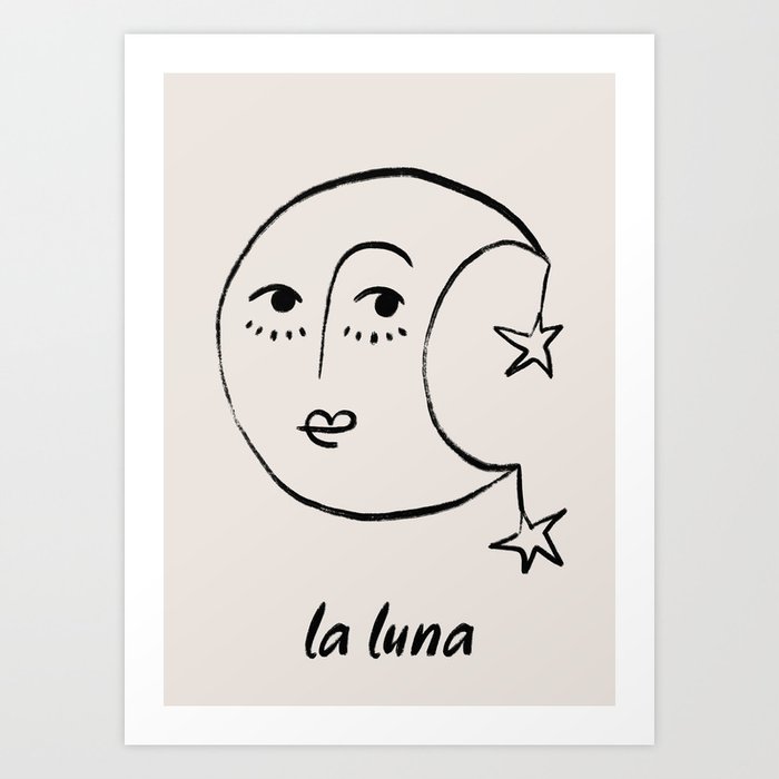 La luna Art Print