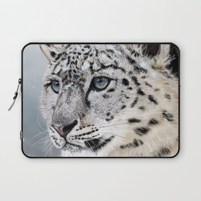 Snow Leopard Laptop Sleeve