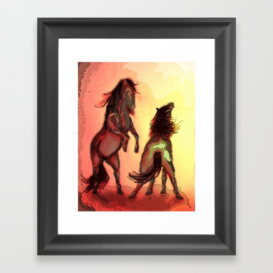 Horse Play Framed Art Print