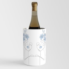 Blue Lily Girl Wine Chiller