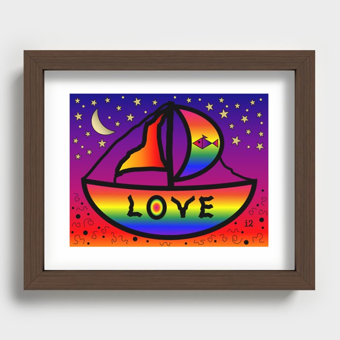 Love Boat Recessed Framed Print