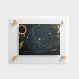 "Planetary System, Eclipse of the Sun, the Moon, the Zodiacal Light, Meteoric Shower" by Levi Walter Yaggi, 1887 Floating Acrylic Print