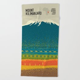 Mount Kilimanjaro Beach Towel