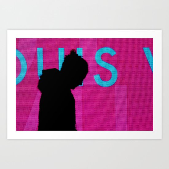 Girl walking infront of Louis Vuitton in New York Art Print