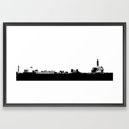 Downtown Winnipeg Skyline Silhouette Panorama Framed Art Print