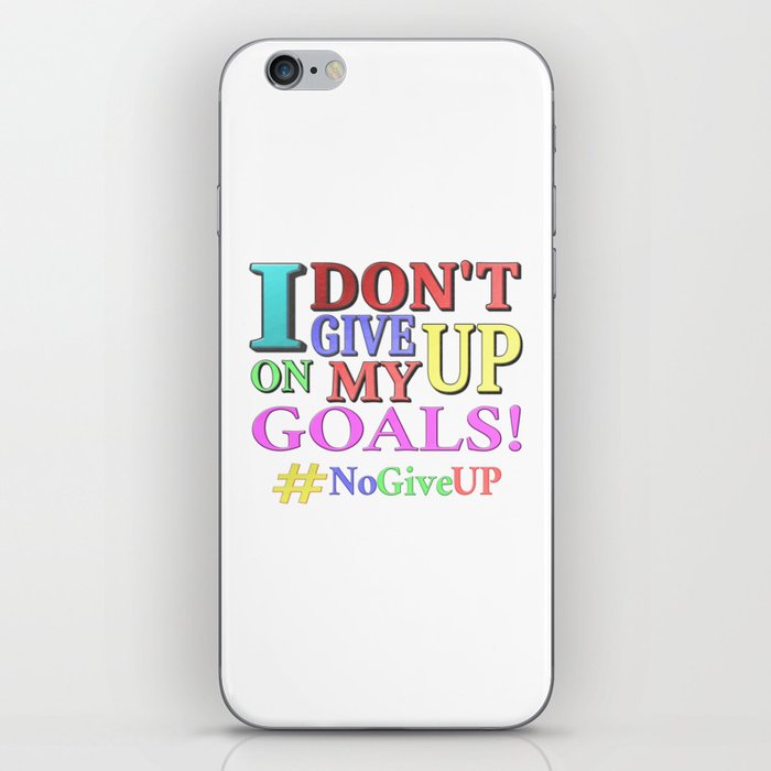 "DON'T GIVE UP" Cute Expression Design. Buy Now iPhone Skin