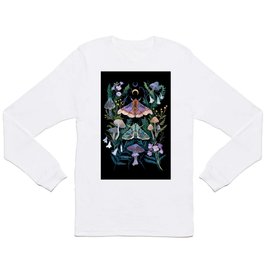 Sphinx Moth Moon Garden Long Sleeve T-shirt