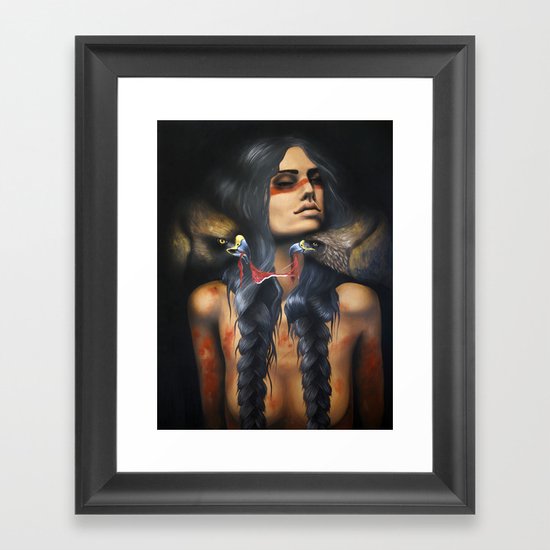Running Eagle Framed Art Print