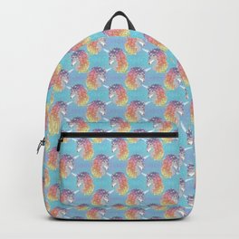 Unicorn Backpack | Pastel, Drawing, Pony, Rainbow, Ornate, Cute, Illustration, Stars, Artlovepassion, Unicorn 