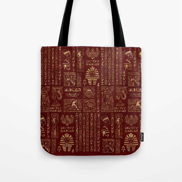 gold leather tote