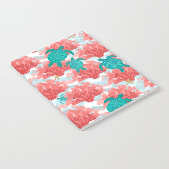 Sea Turtles in The Coral - Ocean Beach Marine Notebook