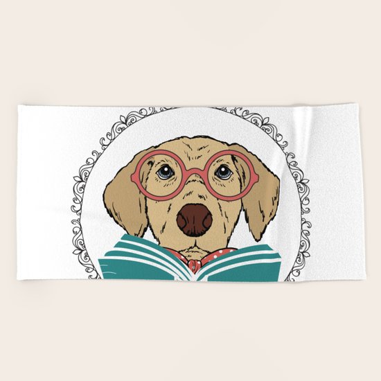 Reading Dog Beach Towel