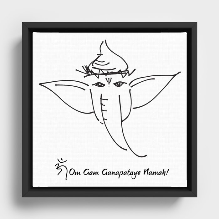 Ganesha, the Remover of Obstacles Framed Canvas
