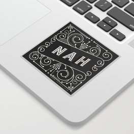Nah – Black & Grey Palette Sticker