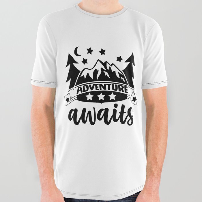 Adventure Awaits All Over Graphic Tee