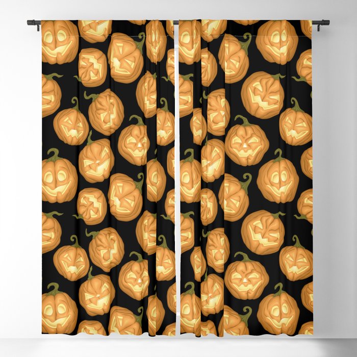 Halloween pumpkins Blackout Curtain