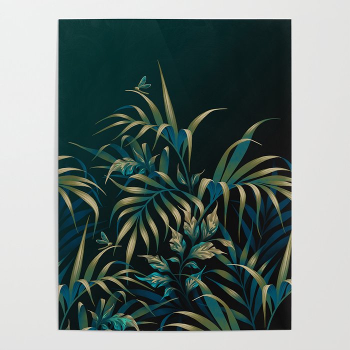 Palm Garden - Green Poster