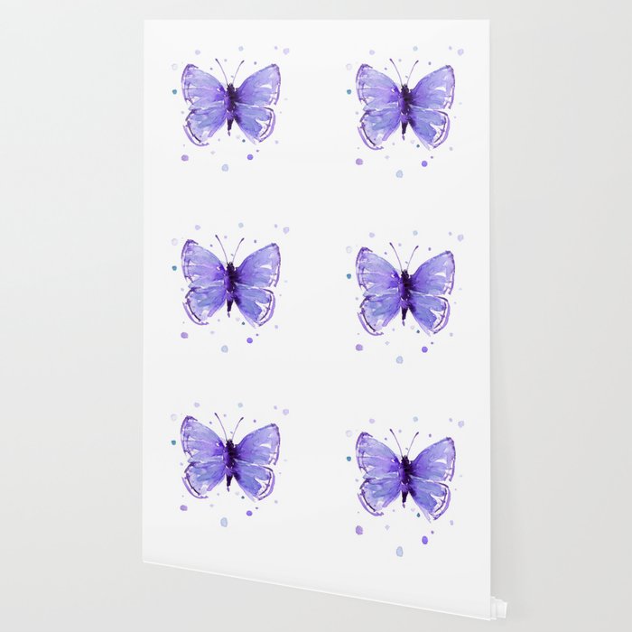 Butterfly Painting Purple Violet Abstract Butterfly Wallpaper