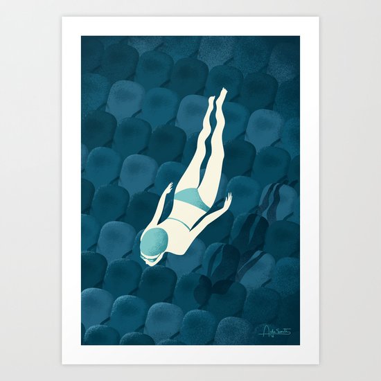 Watching Art Print