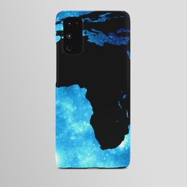 World Map : Blue Galaxy Android Case
