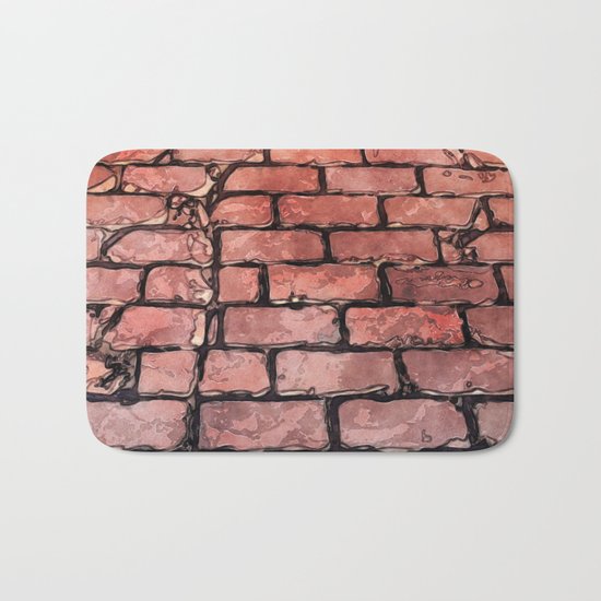 Vintage Brick Street Bath Mat