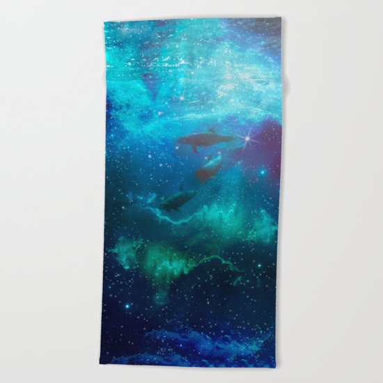 Mystic dolphins Beach Towel